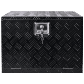 24inch Aluminum Tool Box,heavy Duty Truck Bed Tool Box,outdoor Trailer Pickup Storage Tool Box,RV Storage Organizer,underbody Box Wlock Keys,blac