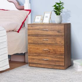 MDF Wood Simple 4-Drawer Dresser Vintage Color