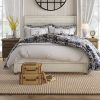 Full Size Solid Wood Platform Bed Frame with Headboard in Rustic White Finish