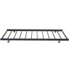 Twin size Roll-out Trundle Bed Frame in Black Metal Finish